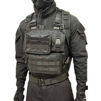 WJTWZY Tactical Vest Multi-Pocket Outdoor Lure Vest Workwear Chest Bag Utility Pouches Sports Gear Accessories