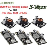 5-10pcs PD65W Fast Charging Module Type-C USB Interface Supports PD3.1 QC3.0 SCP PPS Fast Charger 5V 9V 12V 20V