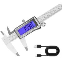 Rechargeable Digital Caliper Measuring Tool Gauge 0-150mm Electronic Vernier Caliper with Backlit LCD for DIY Woodworking