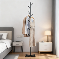 Clothes and Hats Rack Floor To Floor Bedroom Coat Hook Bedroom Vertical Tree Branch Shape Holder Hat Scarf Handbag Storage Hange