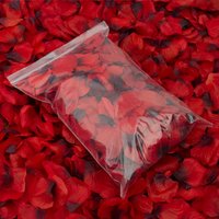 520pcs Realistic Red Artificial Rose Petals - Bulk Plastic Rose Petals Suitable for Wedding, Proposal