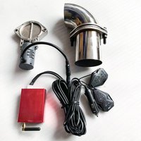 Universal Car Exhaust Sounds Valve 12V Electric Cutout Adjustable Remote Control Waterproof Welding Kit
