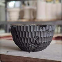 Handmade Hammer Bowl Shape Root Crops Pot,Pachypodium Agave Cactuses Plant Pot,Small Flower Vase,Bonsai Plant Pot