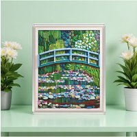 The 2026 new beautiful floral mural model is suitable for home living room decoration (limited to building blocks only)