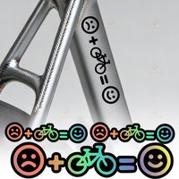 3Pcs Creative Bicycle Stickers, Waterproof Vinyl Decals Universal for Road Bike Mountain Bike Frame Decor