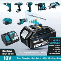 Original Makita 18V 6.0Ah Li-ion Battery, BL1860B LXT Lithium Ion Replacement Power Tool Battery.