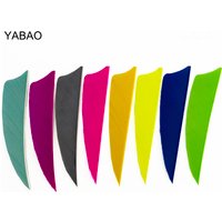 100PCS YABAO Left Wings Feather Arrow for Archery Accessories 3" Turkey Fletches Feathers 14 colors -3 Inch