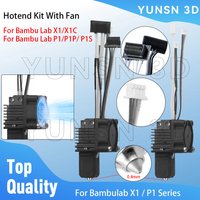 For Bambu Lab X1 X1C Upgraded Hotend Kit With Fan 0.4mm Hardened Steel Nozzle Hot End For Bambulab P1 P1S P1P 3D Printer Parts
