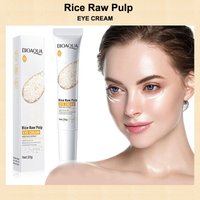 BIOAOUA Rice Puree Eye Cream, Collagen to Reduce Fine Lines, Dark Circles, Firming Eye Bags and Moisturizing Eye Cream