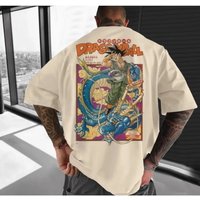 Dragon Ball Men's Anime CollaborationT-Shirt 2025 Summer Loose Large Size Printing Street Casual Children's Parent-Child Top
