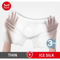 MiiOW 3Pcs Ultra-thin Ice Silk Men Underwear Panties Mens Underpants Sexy Thin Breathable Boxer Shorts Man Underwear Boxer Brief
