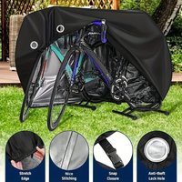 Bike Cover with Lock Hole, Heavy Duty Oxford Cloth, Outdoor Anti-Theft Protector for 1-2 Bicycles & Motorcycle