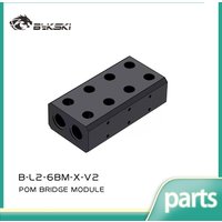 Bykski GPU Terminal Block for Multiple PC Graphics Card Water Cooler Parallel Bridge Module Adapter /POM Connector B-L2-8BM-X