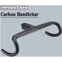 RPANTAHI Road Bicycle Handlebars Integrated Carbon with Stem 28.6mm Cycling Bike Broken windmill Handle Bars 380/400/420/440MM