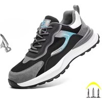 Indestructible Men's Boots Anti Smash Puncture Mens Safety Boots Lace Up Work Shoes Breathable Cotton Men Sneakers Mesh Zapatos
