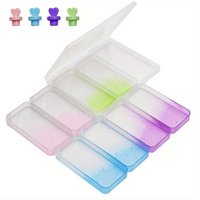7pcs Gradient Diamond Painting Tray With Storage Box, Beading Storage, Creative Diamond Painting Tools Accessories DIY Art Tool
