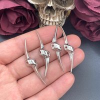 10pcs 49*10mm Vintage Punk Thorny Silver Spike Charms Pendants Fit Necklace earrings Jewelry Making DIY Jewelry Findings