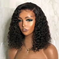 Deep Wave Bob Wig Pre Cut Lace 6x4 Glueless Hair Wigs Ready To Wear Pre Plucked Bleached Knots Transparent Lace Wigs For Women