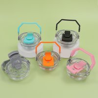 30oz car cup double drinking cap sealed leak-proof portable handle cap transparent high appearance level with straw cap Ice