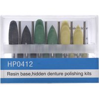 9 pcs Dental Silicone Rubber Trimming Polishers Bur Resin base hidden denture polishig kit Porcelain Zirconia Denture Acrylic