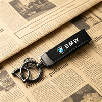 Suede Car Logo Keychain Key Rings Holder Car Sticker For BMW E36 E87 E61 3 5 7 Serie E91 E53 E34 E83 328i E46 E90 E60 E39