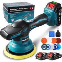 ONEVAN Kabelloser Autopolierer, 8-Gang-Elektropolierer, 7000 U/min, Auto-Wachs- und Poliermaschine für Makita 18V Akku