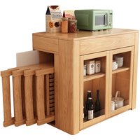 LMM Nordic small apartment folding dining table and chairs integrated dining side cabinet combined household