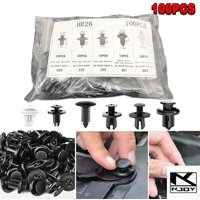 kkjoy 100/50PCS Plastic Push Pin Rivet Clips for Bumper Door Panel used for various car models