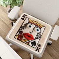 Cute 40*40cm Poker Cushion Fabric Soft Texture Seat Cushion Abstract Design Abstract Cushion Student