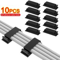 10pcs Self-Adhesive Cable Organizer Clamp Clips Wire Holder For Home Office TV PC Ethernet USB Cable Desktop Winder Management