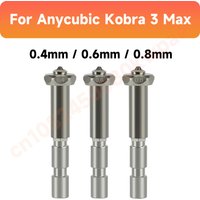 For Anycubic Kobra 3 Max Nozzle Hotend Kobra 3 Max Combo Quick Swap Nozzle Hardened Steel 0.4 0.6 0.8 Kobra 3 Max Accessories