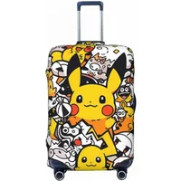 Premium P-Pikachizer Printed Luggage Cover High Elasticity 18-32 Inch Luggage Dust Resistant Anti-Scratch Washable Travel Cover