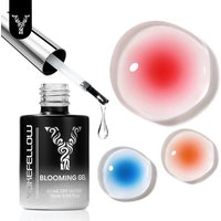 YOKEFELLOW 16ml Blooming Gel Clear Watercolor Gel Polish for Spreading Effect Marble Soak off Uv LED Gel Varnish Nail Art DIY