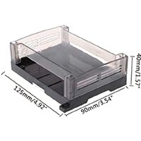 Electrical Din Rail Enclosure Control Box 125*90*40mm Plastic Transparent Cover Mount PLC Din Rail Enclosure Plastic Industrial
