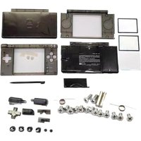Replacement Full Housing Shell for Nintendo DS Lite Clear Transparent Case Cover With Buttons Screws Screen Lens DIY Repair Kit