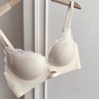 All-in-One Wireless Bra for Small Chest, Sexy Lace with Brushed Lining, Push Up & Anti Side Boob Support BANERDANNI Sexy Bra AB