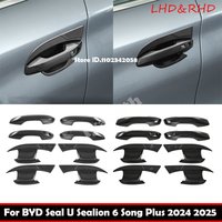 LHD RHD For BYD Song Plus DM-i EV / Seal U/ Sealion 6 2021-2025 ABS black Car Outside Door Handle Shell Exterior accessories