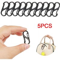 5/10PCS Tactical S Type Carabiner Camping Equipment Mini Anti-Theft Aluminium Alloy Keychain Hook Hiking Backpack Buckle BBK01