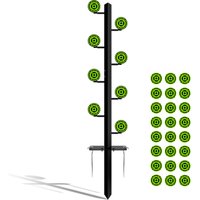 Ideagle Metal Swing Dueling Tree Target Stand with 8 Steel Plates Heavy Duty Alloy Rotate Swing Target for Shooting Practice