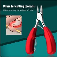 Heavy-Duty Red & Black Eagle Clippers for Toenails & Fingernails - Large Opening Concave Blade,Precision Cutting,Nail Care Tools