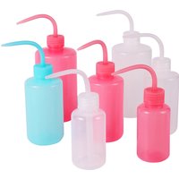 150/250/500ml Squeeze Bottle Laboratory Measuring Bottle White Blue Pink Elbow Cleaning Jar Liquid Container Tattoo Wash Diffuse