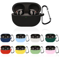 Case for SONY WF 1000XM5 Wireless Earphone Covers Shockproof Soft Silicone Headset Anti-Scratch Protective Cases With Hook