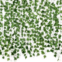 10/20M Green Artificial Ivy Leaf Fake Rattan Hanging Garland for Home Room Decor Garden Wedding Decoration Outdoor Arch Ornament