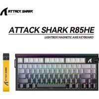 ATTACK SHARK R85 HE Wired 8KHz Magnetic Keyboard,0.005mm RT Accuracy,Support RT/Snap Tap/DKS/MT/TGL,With Custom Lightbox
