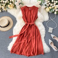YuooMuoo-Robe Noire Vintage Élégante pour Femme, Mode Coréenne, Décontractée, Couleur Unie, Bandage, Éducative, Été, 2025