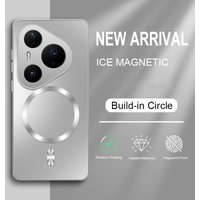 AG Magnetic Matte Silicone Case For HUAWEI PURA 70 80 Ultra P30 P40 P50 P60 Pro Wireless Charging Shockproof Hard PC Bumper