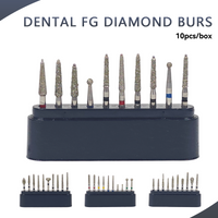 Dental Diamond Burs Drill FG 1.6mm for High Speed Handpiece Ceramic Porcelain Restoration Preparation Kit