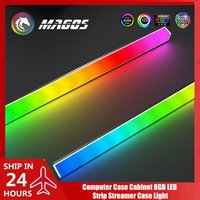 Desktop Computer Cabinet RGB LED Strip Streamer Chassis Light, 5V ARGB M/B SYNC, Aluminum Dual Side Shine, 30cm/40cm