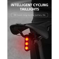 AliExpress West Biking WEST BIKING Two Mount Options Smart Bicycle Tail Light Brake Sensing IP66 Waterproof 100H Long Runtime Cycling Rear Light
