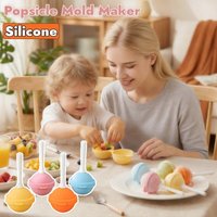 4/8Pcs Mini Silicone Popsicle Mold Lollipop Ice Tray Food Grade Reusable Homemade Ice Cream Mould for Home